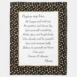 Dochter, wees blij fleece deken