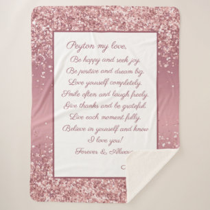 Dochter, wees blij sherpa deken