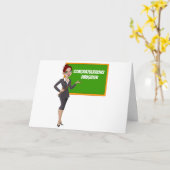 *** DOCHTER WORDT LERAAR*** GEFELICITEERD KAART (Gele Bloem)