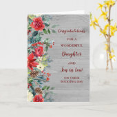 Dochter & Zoon in de Wet Trouwdag Gefeliciteerd Kaart (Gele Bloem)