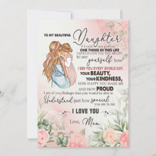 Dochtercadeau Brief aan mijn dochter van mama Feestdagenkaart