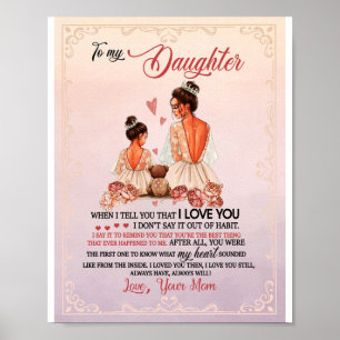 Dochtercadeau Brief aan mijn dochter van mama Poster