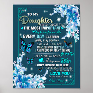 Dochtercadeau Brief aan mijn dochter van mama Poster