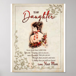 Dochtercadeau Brief aan mijn dochter van mama Poster