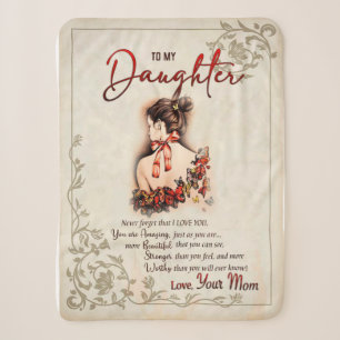 Dochtercadeau Brief aan mijn dochter van mama Sherpa Deken