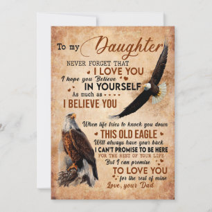 Dochtercadeau Brief aan mijn dochter van papa Feestdagenkaart