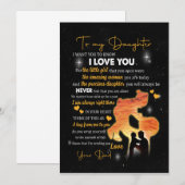 Dochtercadeau |Brief aan mijn dochter van papa Kaart (Voorkant / Achterkant)