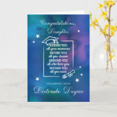 Dochterdoctoraat PhD Afstuderen gefeliciteerd Kaart (Gele Bloem)