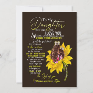 Dochterliefhebbers Aan mijn dochter liefde mama Kaart