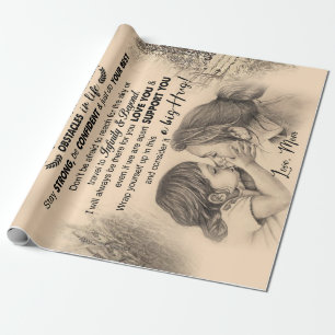 Dochterovers Naar mijn dochter-liefdesmoeder Cadeaupapier