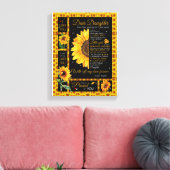 Dochterovers | Naar mijn dochter-liefdesmoeder Canvas Afdruk (Insitu (Woonkamer))