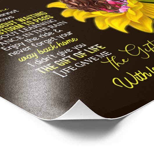 Dochterovers | Naar mijn dochter-liefdesmoeder Foto Afdruk (Hoek)