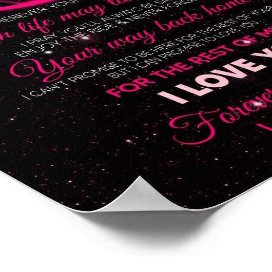 Dochterovers | Naar mijn dochter-liefdesmoeder Poster (Hoek)