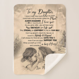 Dochterovers   Naar mijn dochter-liefdesmoeder Sherpa Deken