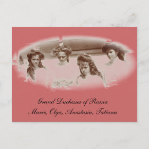 Dochters Tsaar OTMA Romanov Rusland #267 Briefkaart