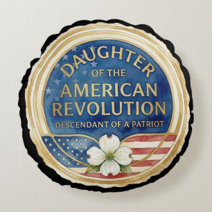 Dochters van de Amerikaanse Revolutie patriot VS Rond Kussen