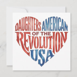 Dochters van de Amerikaanse Revolutie USA Hart Kaart