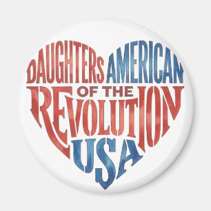 Dochters van de Amerikaanse Revolutie USA Hart Magneet