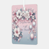 Dochters zijn geschenk uit de hemel kerstversierin metalen ornament (Voorkant links)