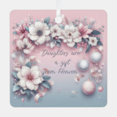 Dochters zijn geschenk uit de hemel kerstversierin metalen ornament (Voorkant)