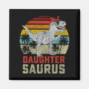 Dochtersaurus Trex Dinosaur Dochter Saurus Familie Magneet