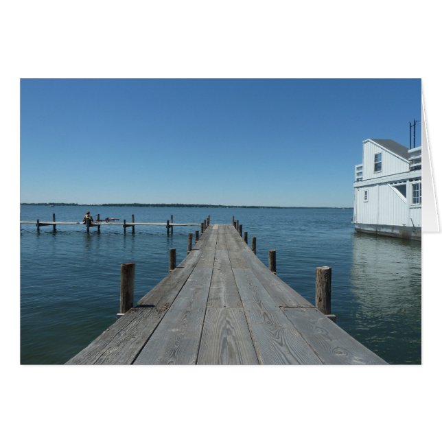 Dock bij Clear Lake Iowa (Voorkant Horizontaal)