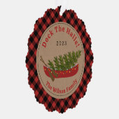 Dock De Zalen Kano Kerstboom Foto Plaid Ornament Kaart (Rechts)