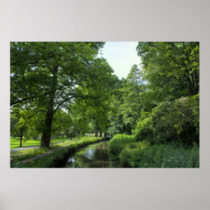 Dock Feeder Canal, Bute Park, Cardiff, Wales. Poster