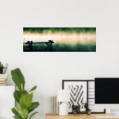 Dock in misvormd panoramisch Poster (Thuiskantoor)