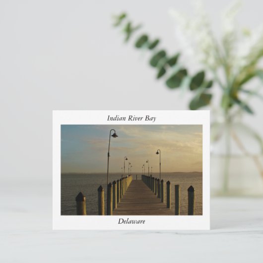 Dock langs de Indische rivierbaai Briefkaart (Staand voorkant)