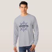 Dock Master Ship Wheel Mens T-shirt LS (Devant entier)
