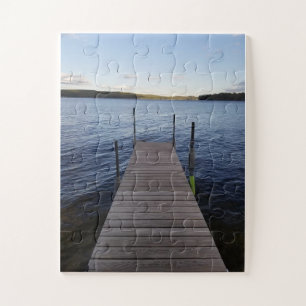 Dock op het Long Lake Maine Puzzle Legpuzzel