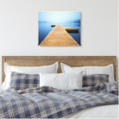 Dock op het meer canvas afdruk (Insitu (Slaapkamer))