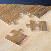 Dock op het meer legpuzzel (Zijkant)