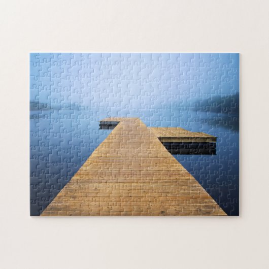 Dock op het meer legpuzzel (Horizontaal)