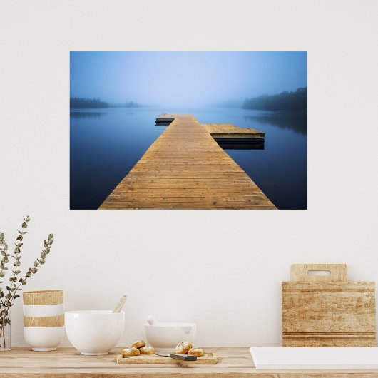 Dock op het meer poster (Keuken)