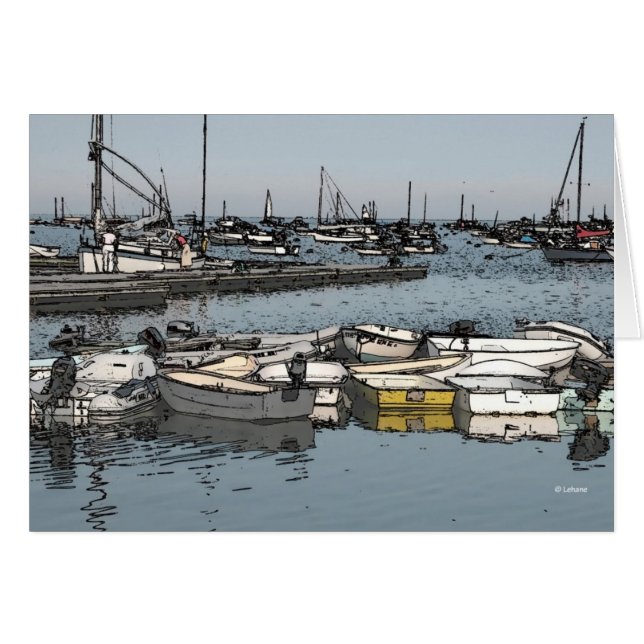 Dockboten—blanco kaarten (Voorkant Horizontaal)