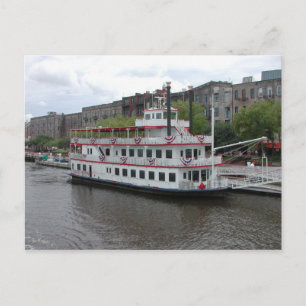 Docked Riverboat Savannah Georgia Briefkaart