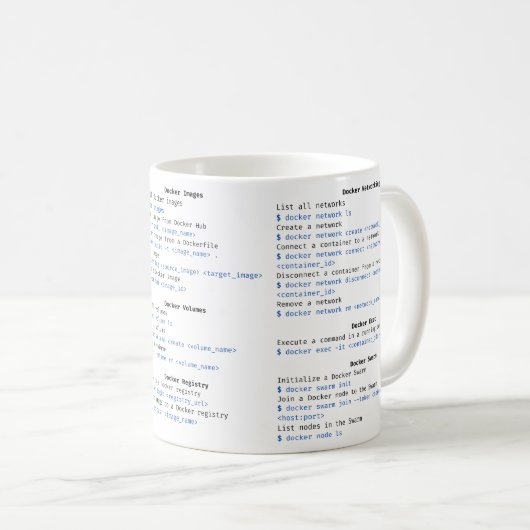 DOCKER Feuille de triche MUG (Devant droit)