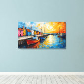 Docking Boats Canvas Art (Insitu (Houten vloer))