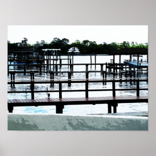 Docks aan de rivier de 7580 poster