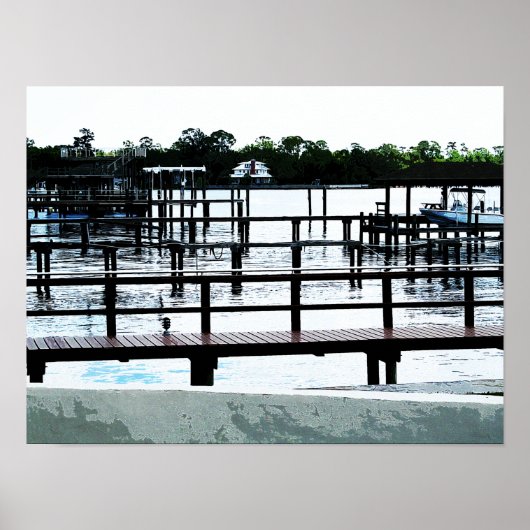 Docks aan de rivier de 7580 poster (Voorkant)