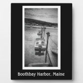 Dockside Boothbay Harbor 8x10 Met Ezel Fotoplaat (Voorkant)