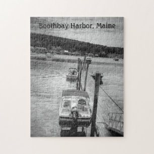 Dockside Boothbay Harbour 11x14 Photo Puzzle w/Box Legpuzzel