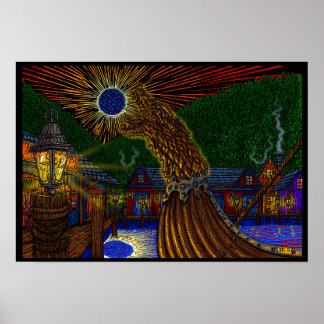 Dockside Eclipse-Poster Poster