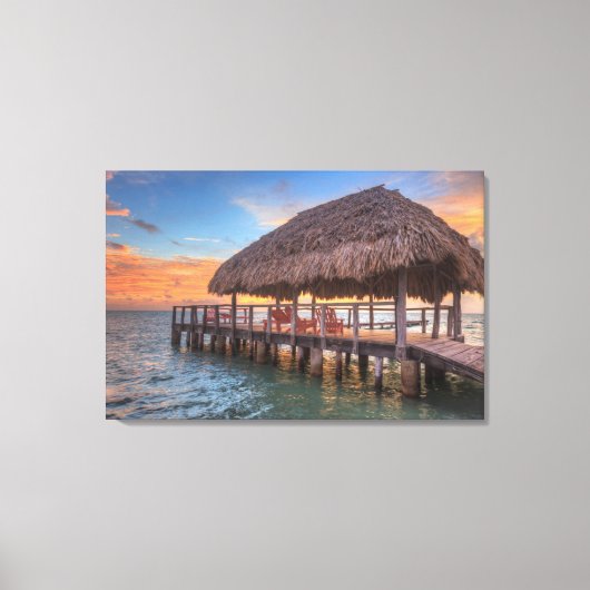 Dockside Sunrise Canvas Afdruk (Voorkant)