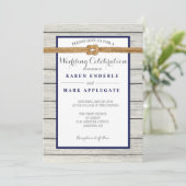 Dockside Touw Rustieke Bruiloft Kaart (Staand voorkant)