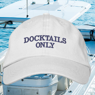 Docktails Alleen / Marine kustbootdag Geborduurde Pet