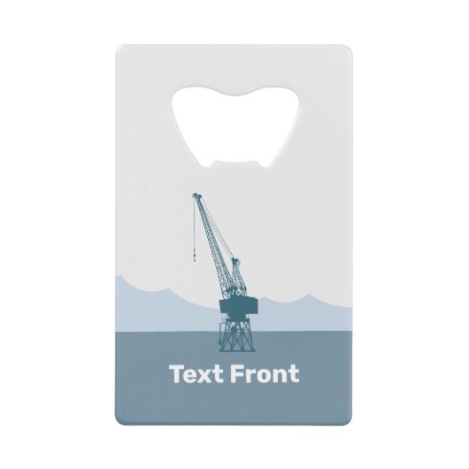 Dockyard Crane Kredietkaart Flessenopener (Voorkant)