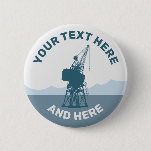 Dockyard Crane Ronde Button 5,7 Cm (Voorkant)